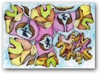 "Città volante trainata da tre fantasmini";
formato:33x24cm  » Click to zoom ->