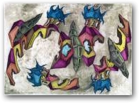 "Quattro bisonti sacri reggono il mondo in bilico sulla schiena"; formato:33x24cm
formato:33x24cm  » Click to zoom ->